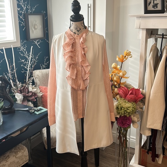 STUNNING H&M LIGHT PINK BLOUSE WITH TINY DOTS ALL OVER BNWT SIZE 10 - Picture 12 of 16